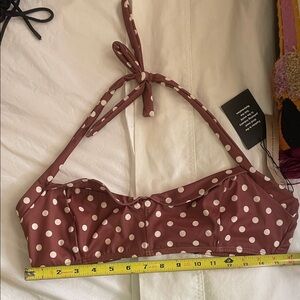 Reformation Betty Polka Dot Bikini Top